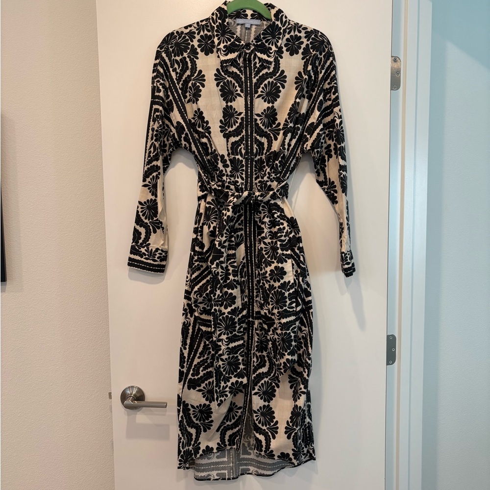 Black and Cream Floral Dress by Antonio Melani